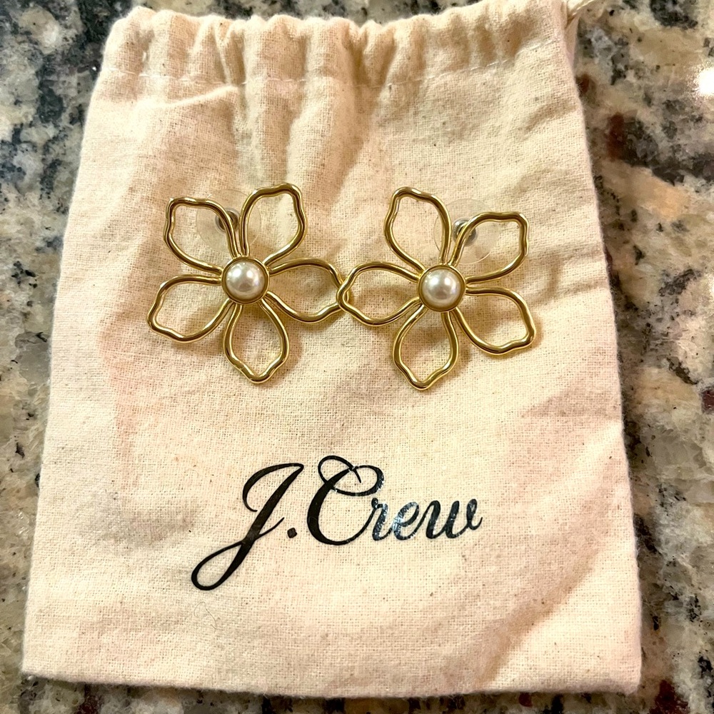 J. Crew flower earrings!